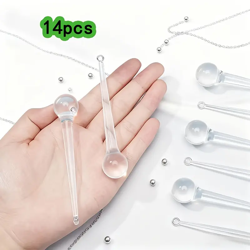 14pcs transparent teardrop Christmas decorations-central decorations-Crystal Christmas decorations teardrop acrylic pendants-Crystal chandeliers to decorate the wedding and send a Christmas tree decoration.