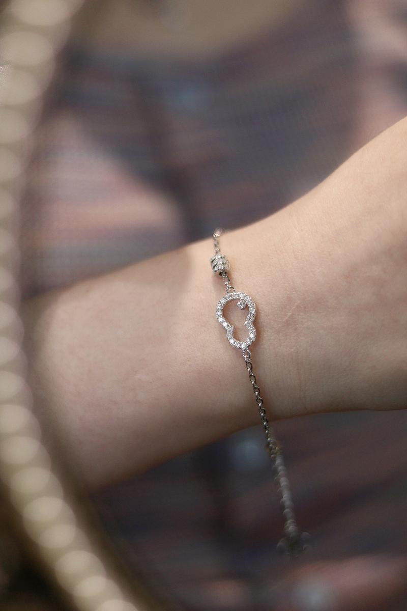 【#365】Lucky Hulu Necklace & Bracelet Full Synthetic Moissanite Jewelry in 925 Sterling Silver Birthday Christmas Gift for Women