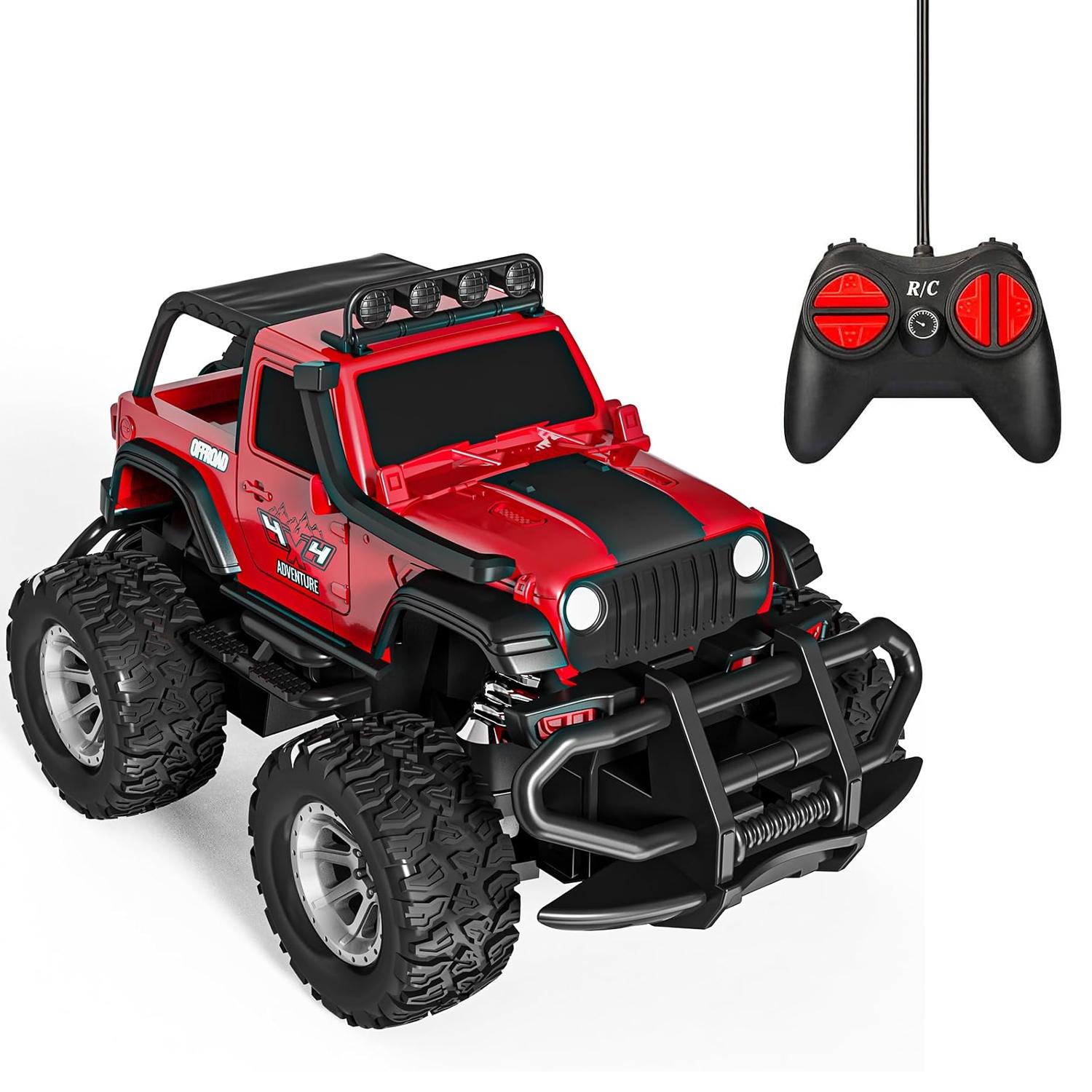 Remote Control Off-Road Jeep Toy, RC Off-Road Vehicle with Realistic Design, Birthday Christmas Gift for Boys Girls and RC Enthusiasts