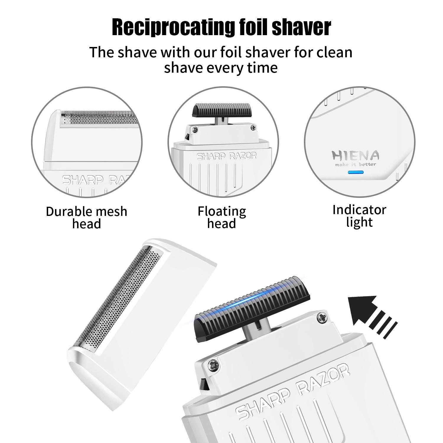 Barber-Grade 4-Piece Cordless Grooming Gift Set｜LED Display & Smooth Anti-Tangle Trimming, All-in-One for Hair & Beard. A Premium Choice for Boyfriend/Husband
