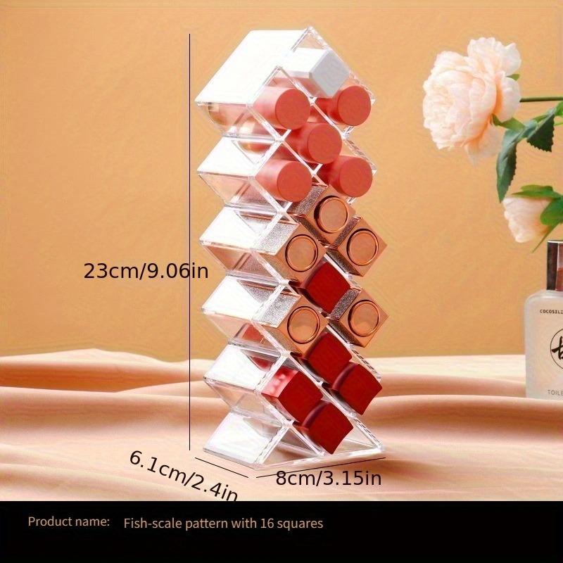 Fish-Shaped Vertical Multi-Layer Lipstick Holder - Cosmetic Storage Organizer & Display Stand for Lip Gloss & Lipsticks | Desktop Organizer for Women & Girls, Makeup Organizer Box, Gift for Valentine's Day, Christmas