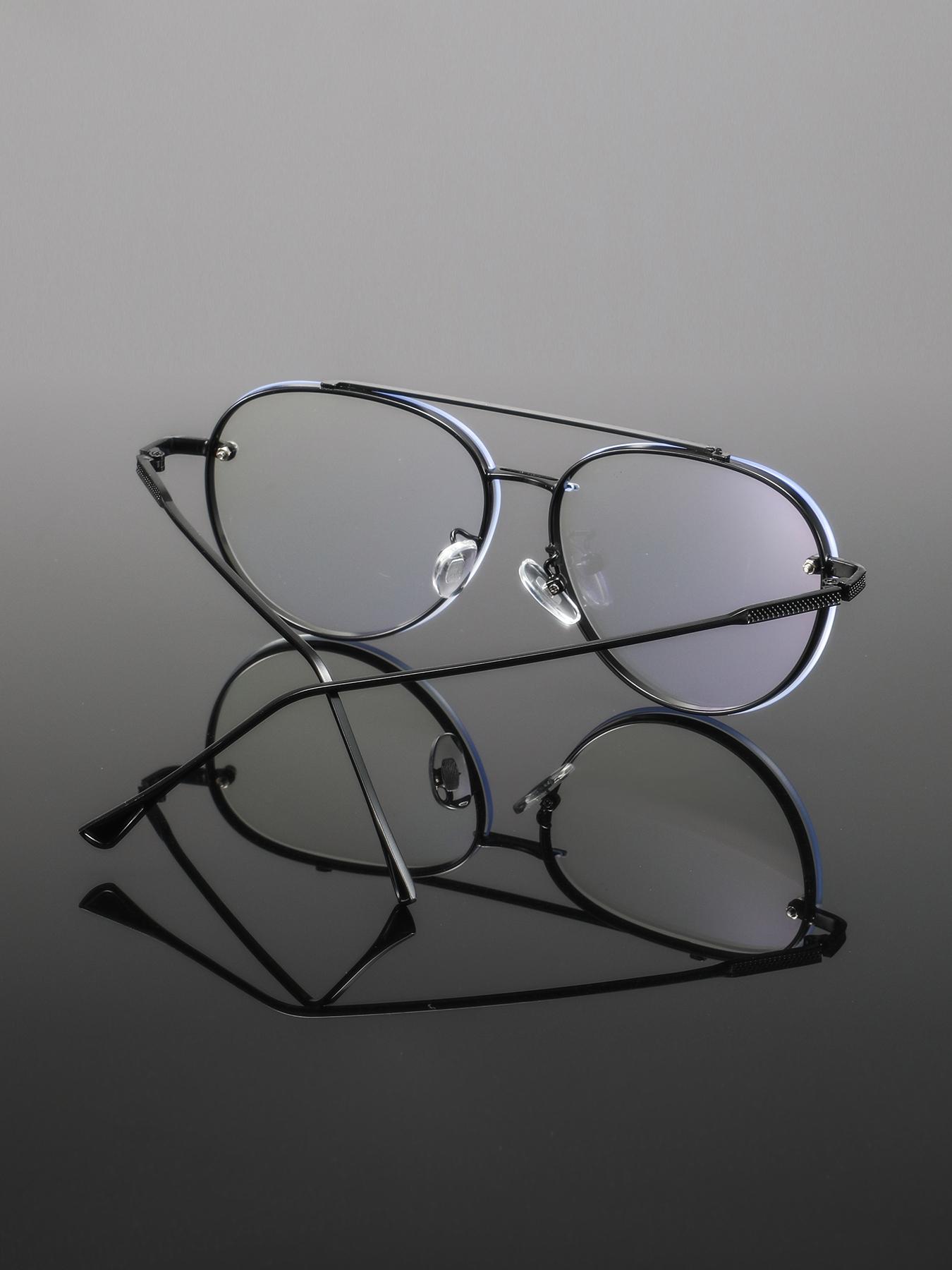 Men's Metal Dual Beam Oval Full Frame Glasses, Durable Steel Frames, Narrow Design, High-Quality Fashion Eyewear, Trendy Casual Eyeglasses, Suitable for Business Meetings and Daily Commute