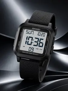 Men's Sports Watch, 5atm Waterproof, Digital Display, Lightweight & Versatile, Alarm & Timer Functions, Ideal for Outdoor Activities