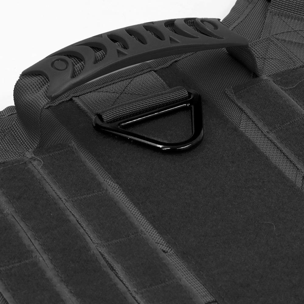 Tactical Dog Harness and Easy Control Training Dog Collar with Bungee Dog Leash Set, Heavy Duty Dog Harness with Handle, No-Pull Service Military Dog Vest Harness for Training Hunting Walking