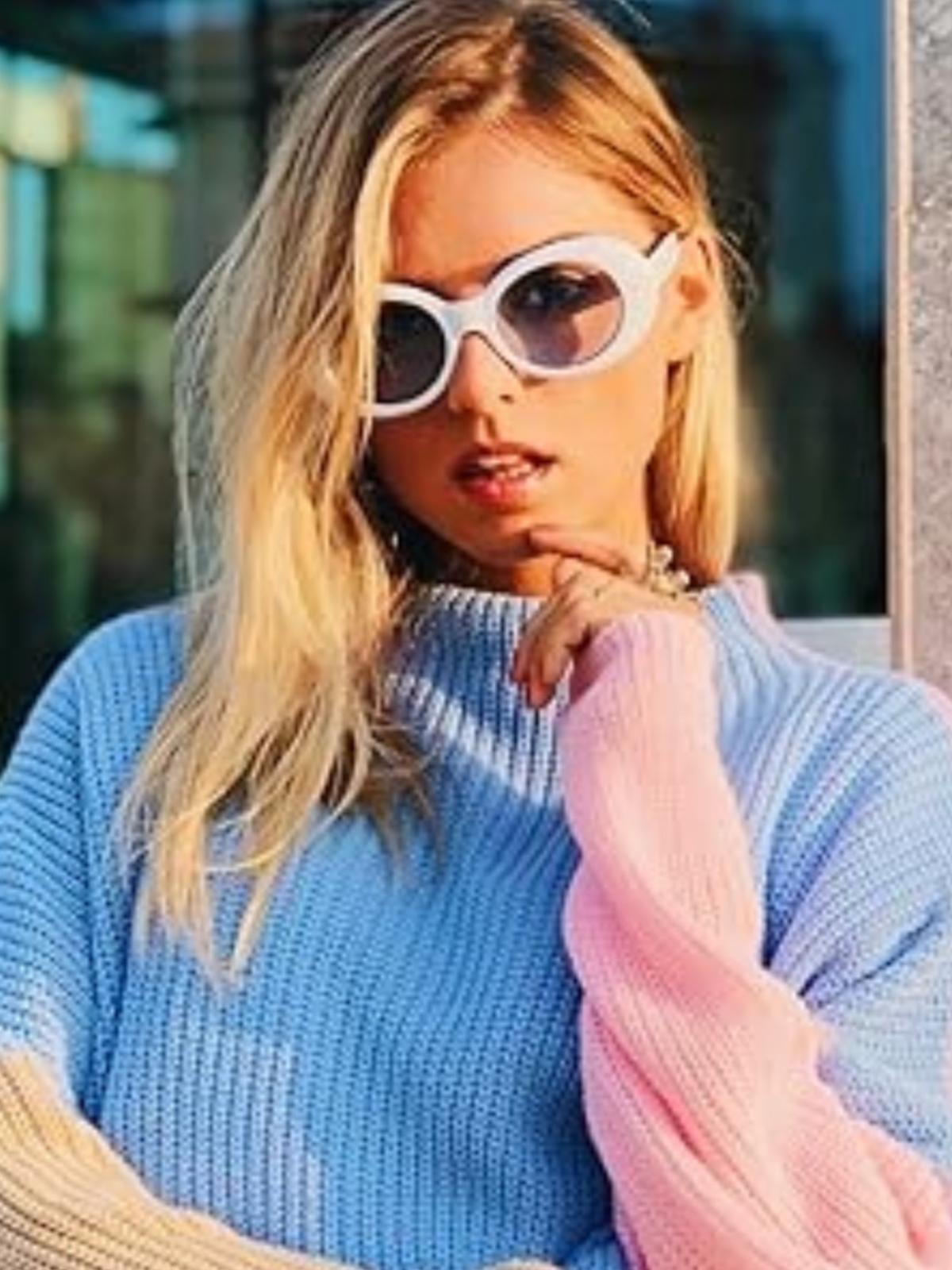 FEISEDY White Clout Goggles Sunglasses Women Men Retro Oval Sunglasses Girls Boys Sunglasses B2253