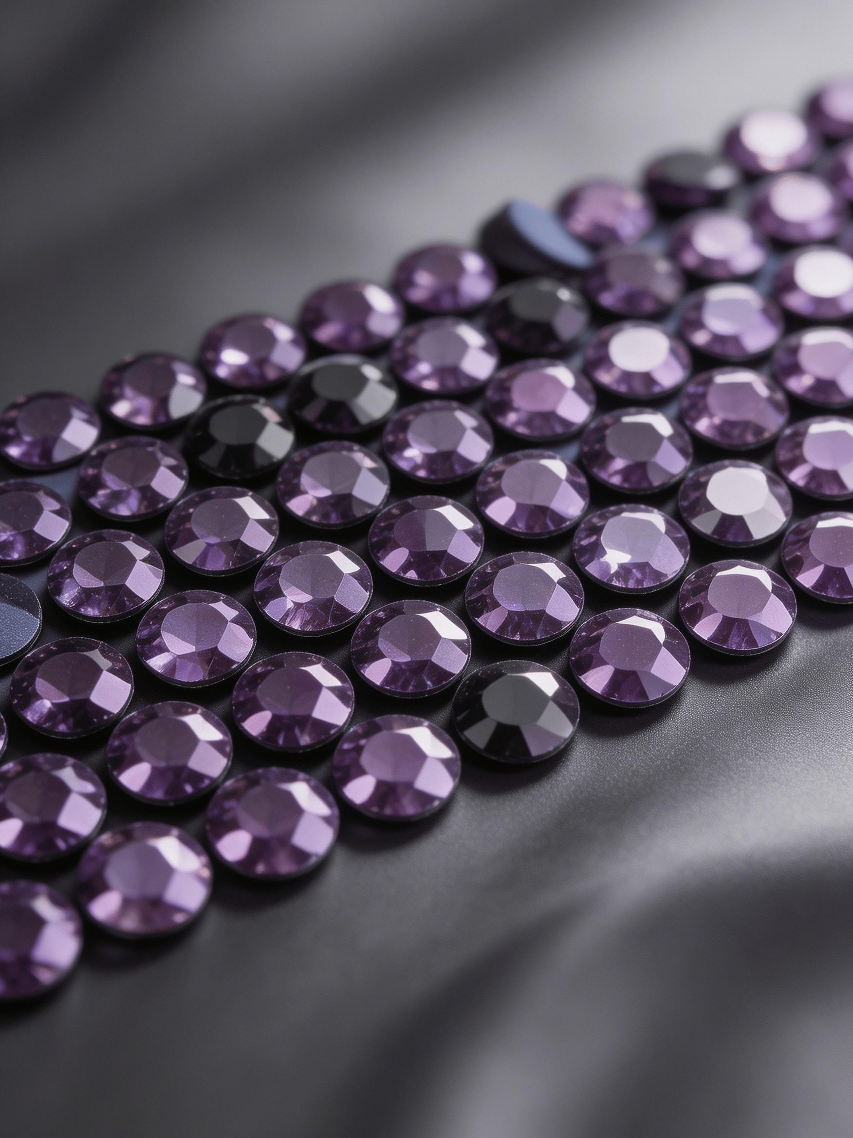 Grape Heat Press Flat Back Crystal Rhinestones, 2880 Pieces, Artistic Embellishments, Ideal for DIY Crafts and Gifts