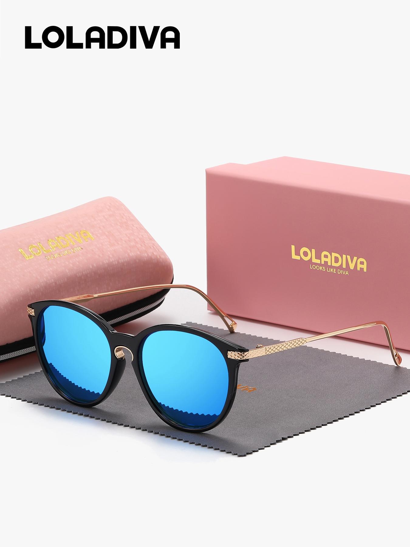 LolaDiva 1 Piece Unisex Round Polarized Sunglasses Full 
