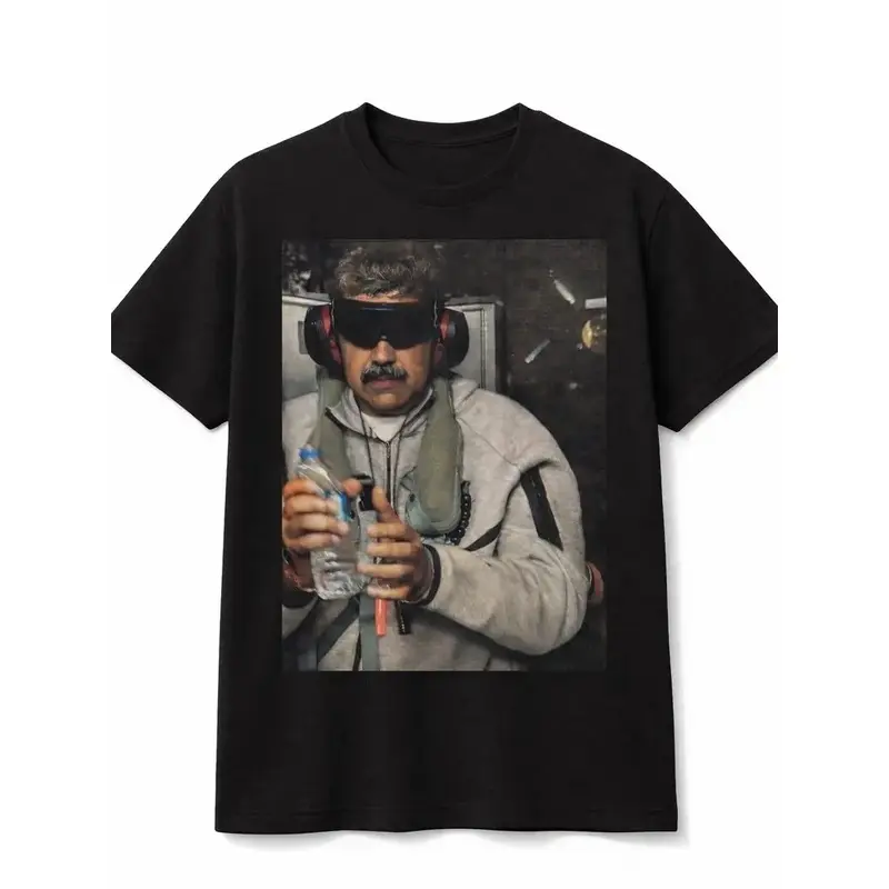 Men's Maduro Preso Black Cotton Short-Sleeve (Shortsleeve) Casual Menswear Sports Top, Relaxed Fit, Iconic Image, Bold Design Sports Clothes, Tops