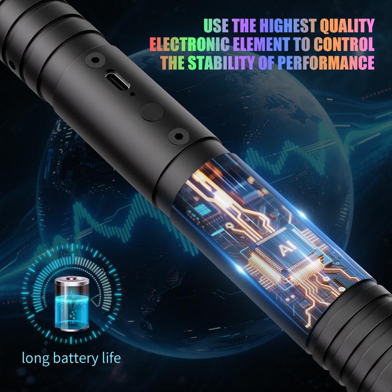 2-in-1 Double Edged Lightsaber, Toys more suitable for Kids 15 RGB Color Changing LED Lightsaber, USB Rechargeable Toy Lightsaber for Party, Christmas Gifts Multifunction