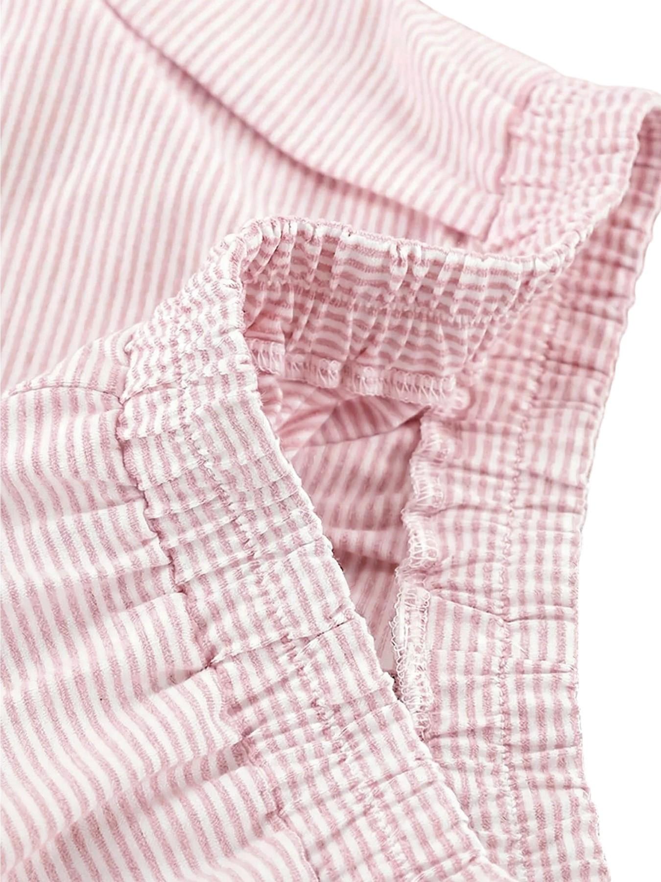 Women's Solid Color Ribbed Crew Neck Crop Top & Drawstring Waist Shorts, Fitted Casual Comfy Lounge Wear, All-Season Sleepwear