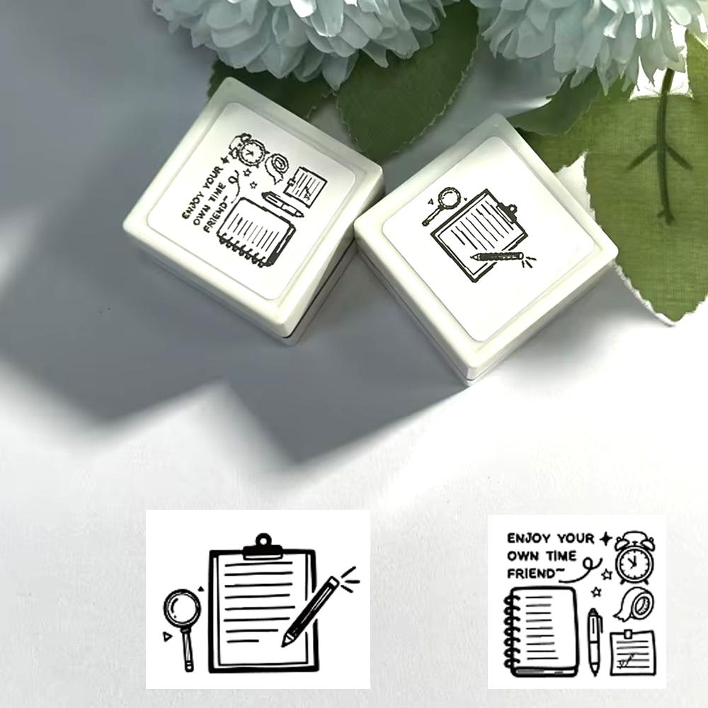 Creative Writing Record Pattern Stamps, Handmade Notebook Decor, Practical Gift Stamp, Office Stationery Supplies, DIY Material
