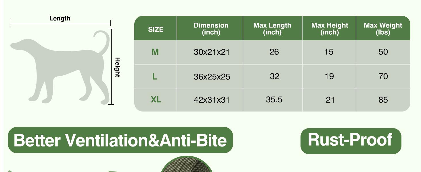 Collapsible Travel Dog Crate for Medium Large Dogs, Portable Oxford Cloth Dog Crate 4-Door Foldable Soft Kennel with Chew-Proof Mesh Windows for Indoor & Outdoor Travel,with Storage Bag,Green