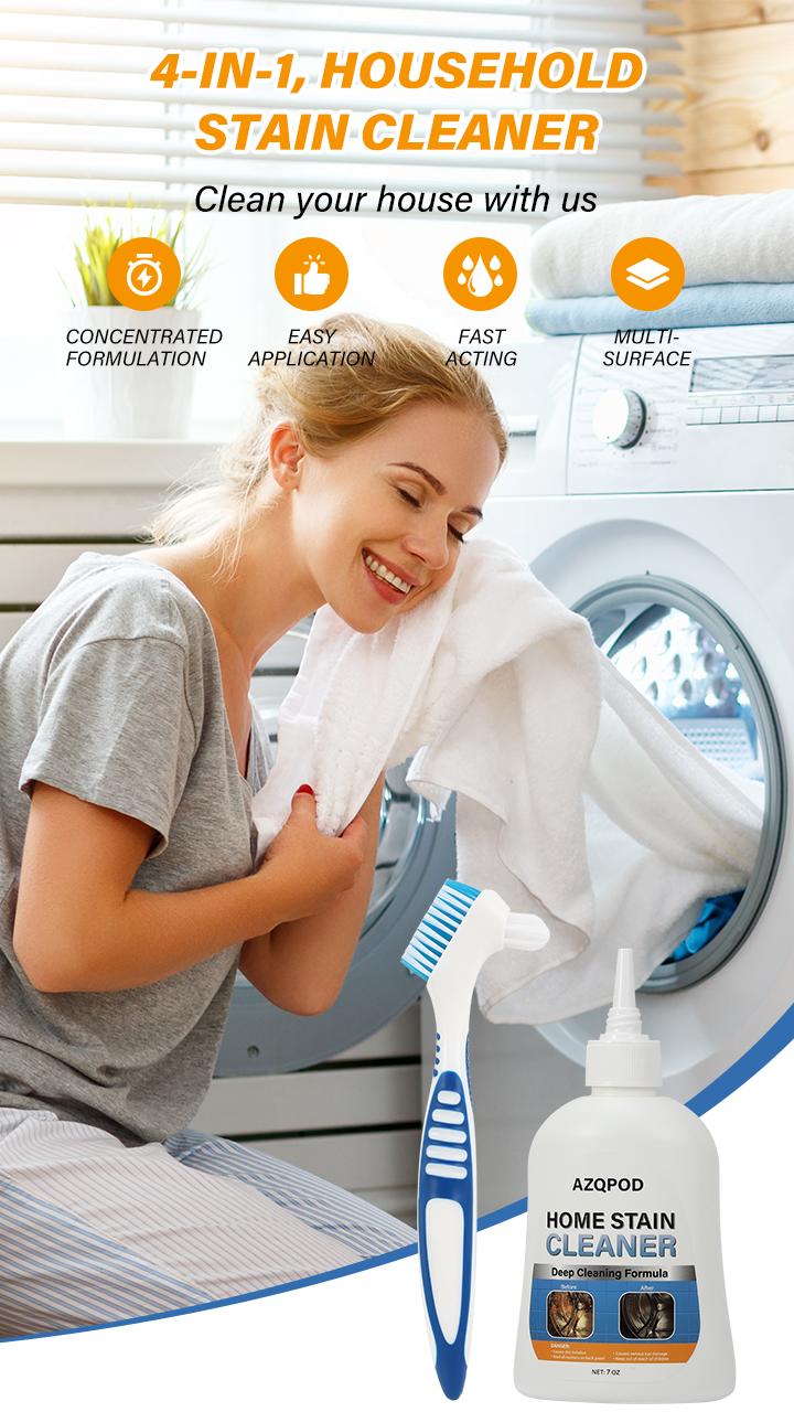 AZQPOD & BUBCLEAN Mold Remover Gel with Scrub Brush – Heavy Duty Mildew Stain Cleaner for Washer Gasket, Shower Caulk, Tile Grout & Bathroom – 7 Fl Oz