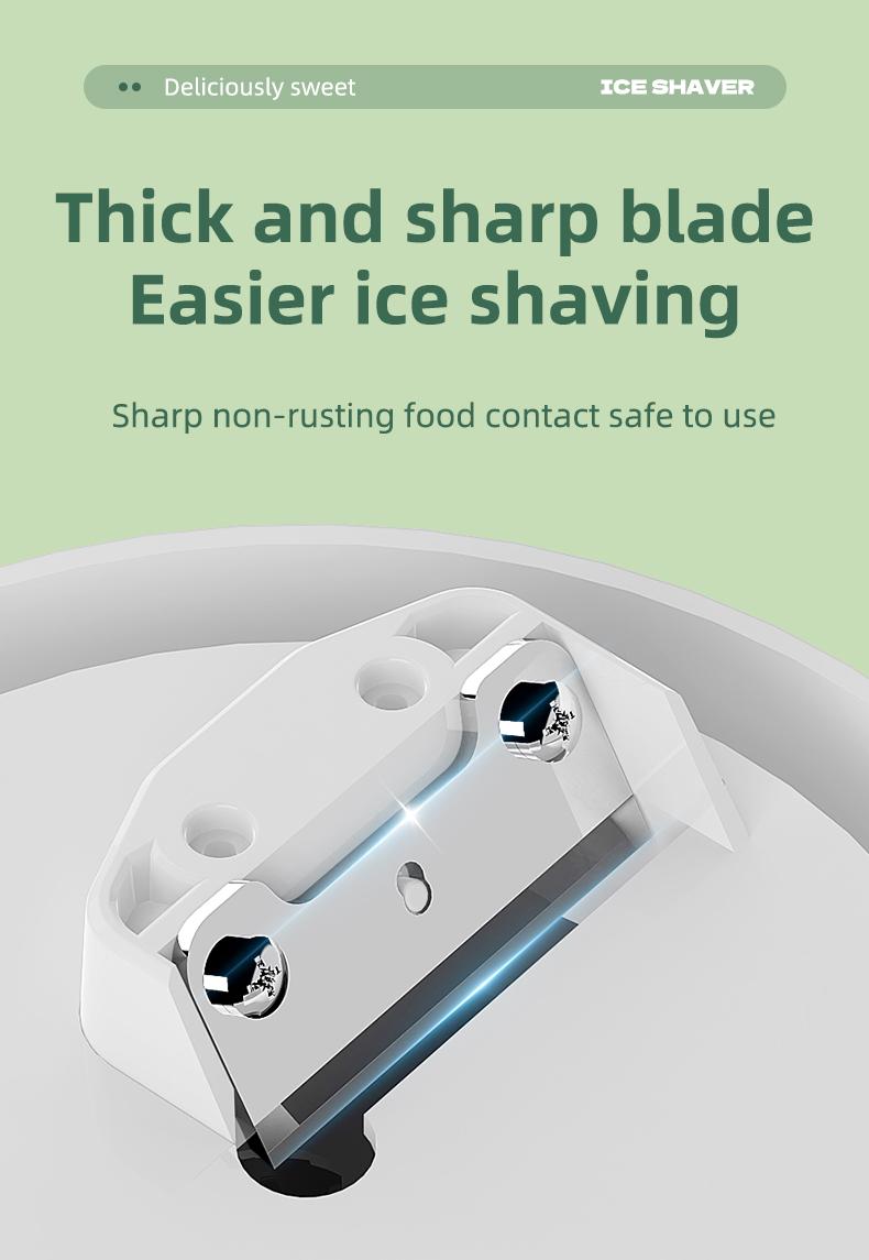 Snow Cone and Shaved Ice Machine: Adjustable 2 Textures Portable Electric, White Powerful Motor Two Position Adjustment, Surprise for Christmas Xams Halloween Party