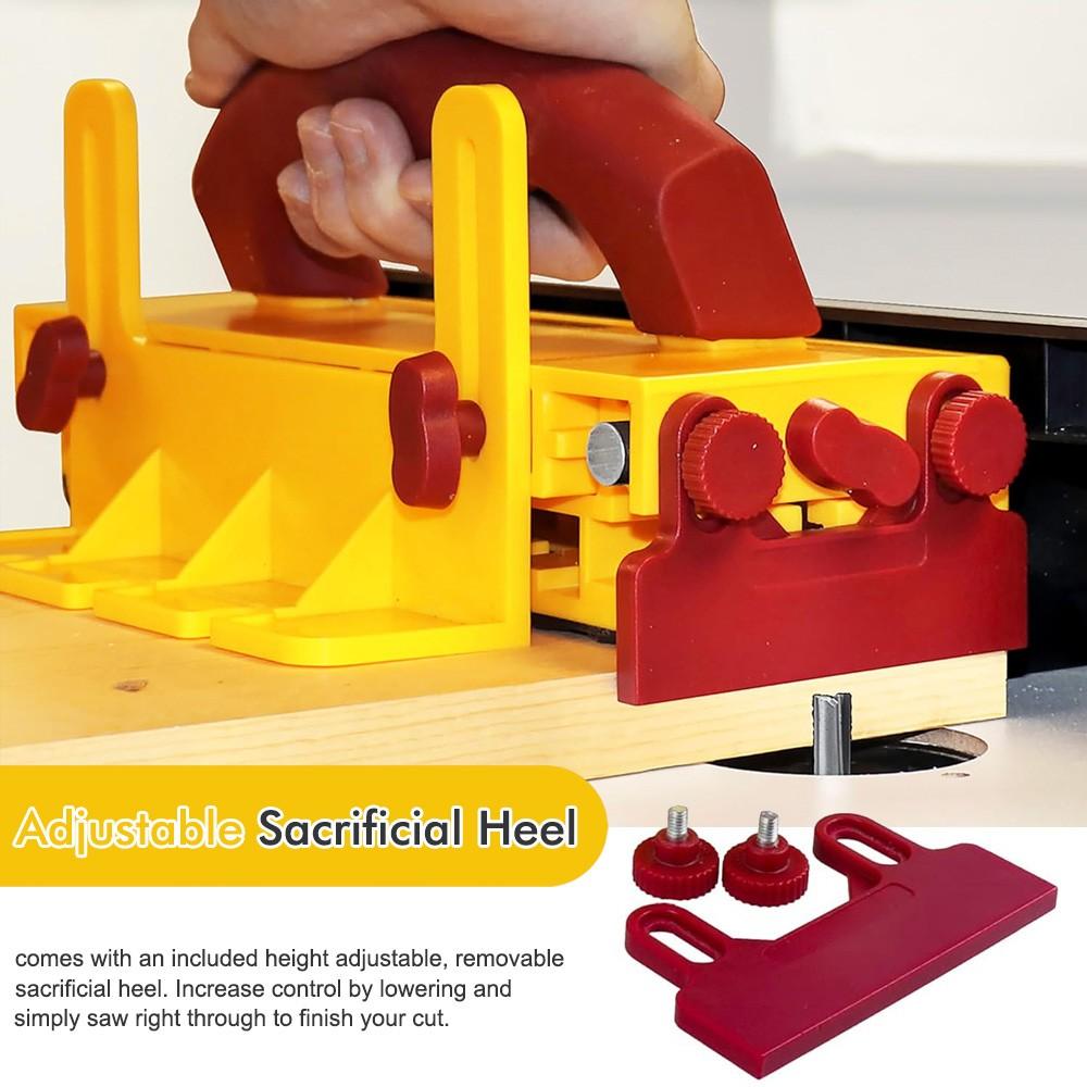 Table Saw Push Block, Woodworking Push Rod, Safety Tool for Thin Materials, Precise Cutting Up to 1/8 Inch