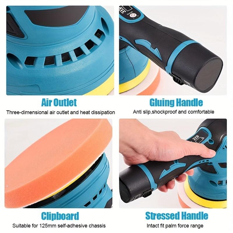 Cordless Car Buffer Polisher with 12V Lithium Rechargeable Battery*2, Cordless Polisher with 8 Variable Speeds, Cordless Buffer Polisher for Car Detailing, Polishing Tools, Polishing Accessories for Men