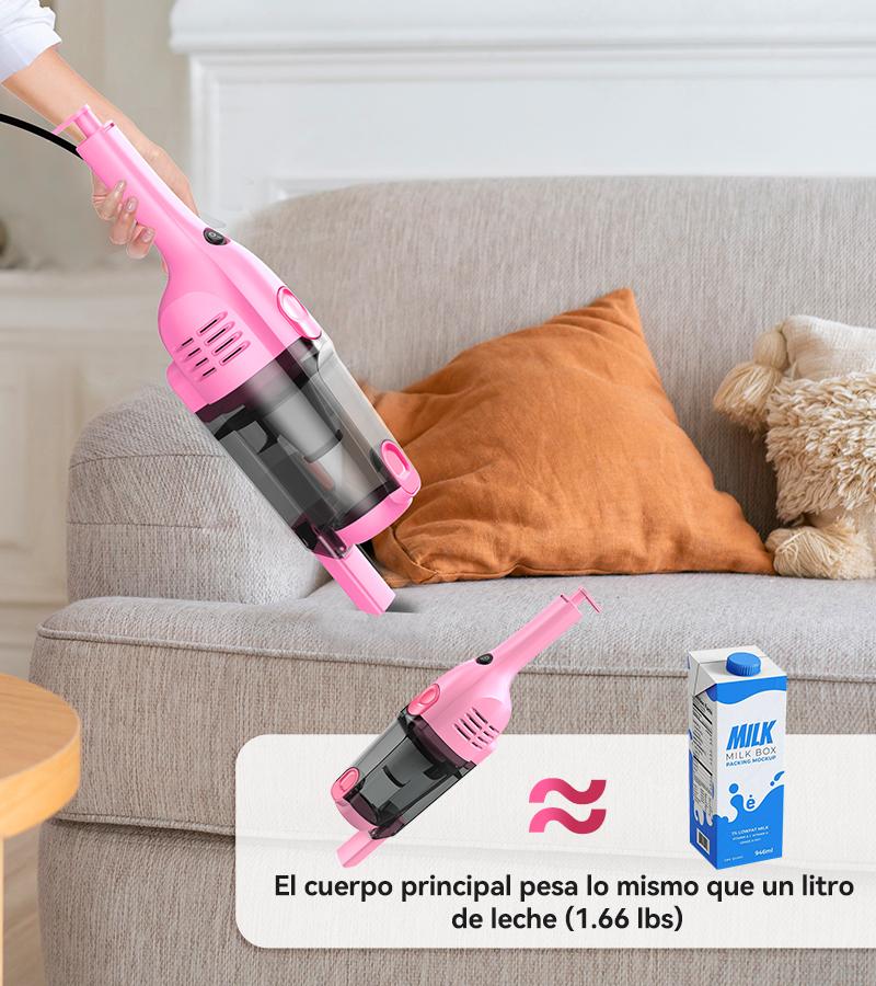 [Promoción] INSE R6X Aspiradora Escoba con Cable 600W 15KPa, Ultraligera sin Bolsa, 3 en 1 de Mano para Hogar, Alfombra, Suelo Duro, Pelo de Mascotas y Coche