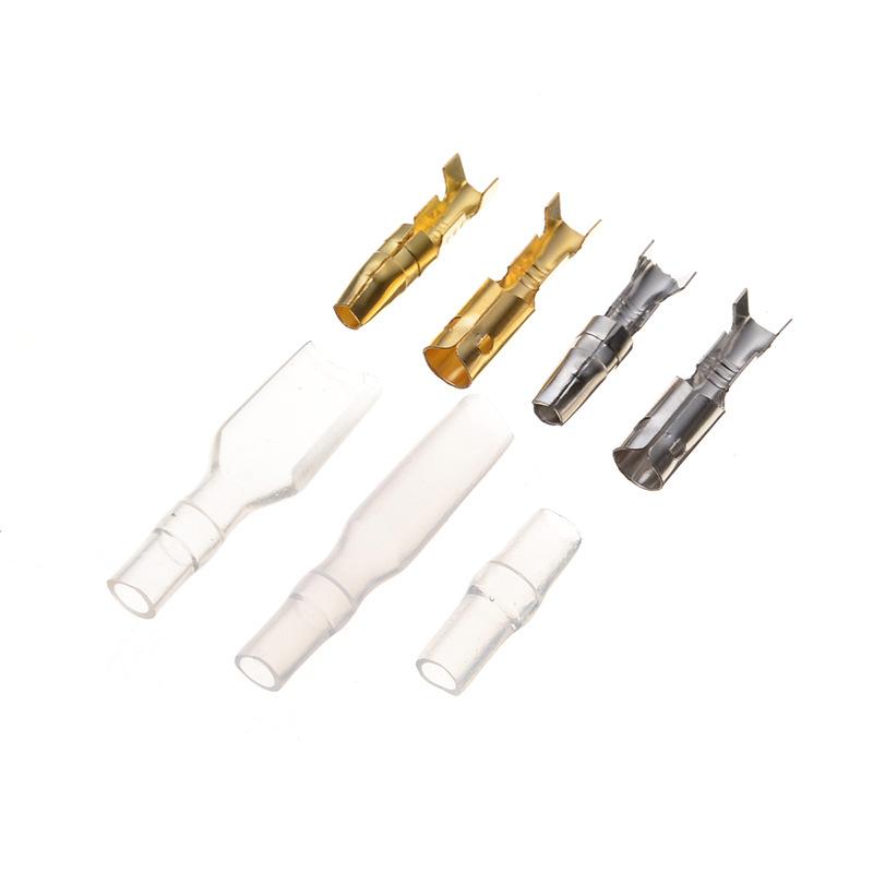 400PCS 3.9mm cable joint switch cable connection terminal shovel terminal connector crimping terminal with transparent insulation sleeve widely used in motorcycles, automobiles, ships, engineering and repair, etc