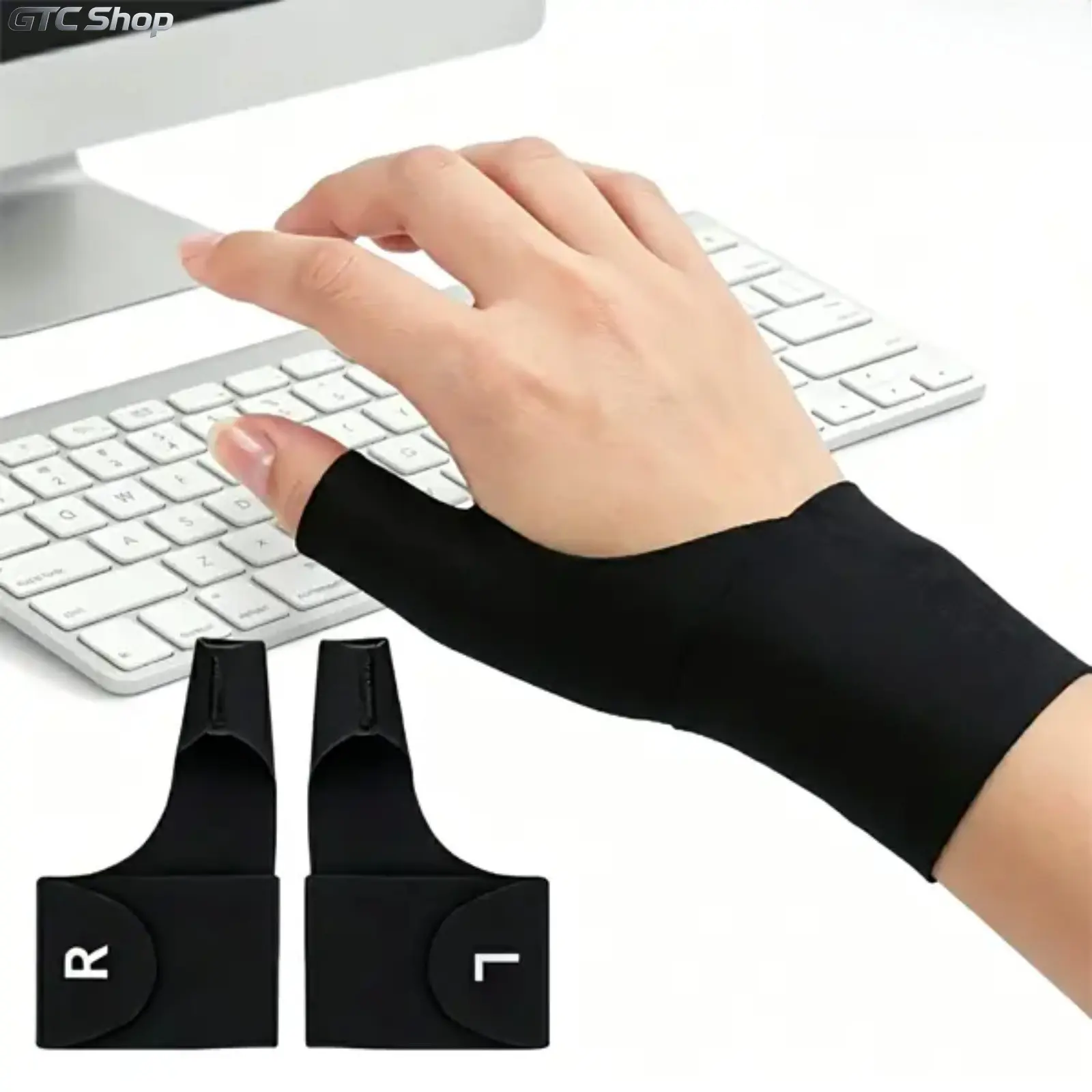 Unisex 2-Pcs Ultra-Thin Thumb Wrist Brace, Breathable Compression Thumb Sleeves with Flexible Fit for Left/Right Hand, Ergonomic Stabilizer Support for Gaming, Typing (Sports & Outdoor Use)