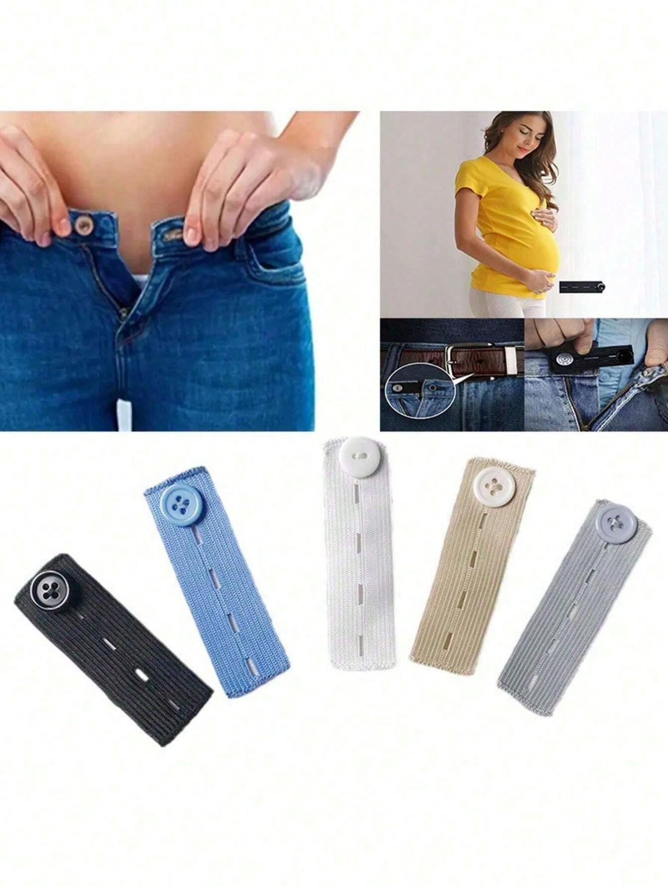 Waistband Extender Buckle,Belt Extender With Elasticity, Interlocking Waist Extender Buttons,Elastic Waistband Extenders, DIY Garment Accessories for Men and Women,Seamless for Jeans and Pants, Easy Fit Button Design
