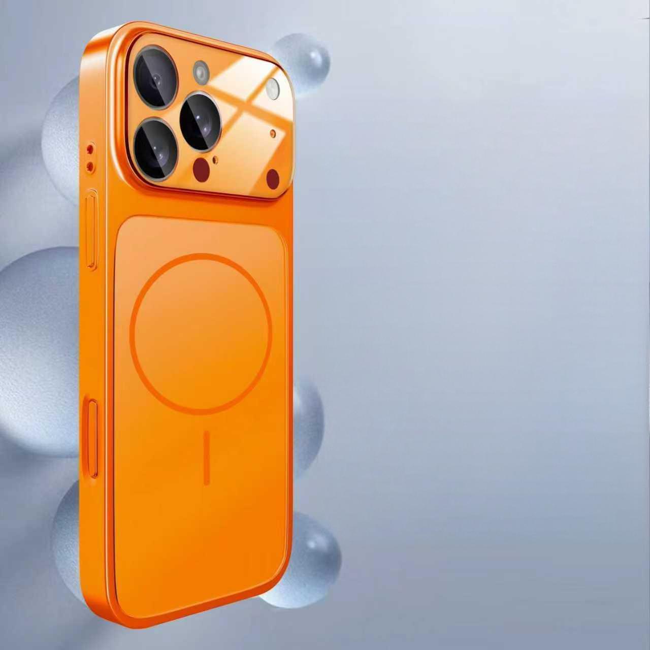 2026 New Large View Window Matte Corning Glass Magnetic Phone Case for iPhone 17 Pro Max 17 Pro 16 Pro Max 16 Pro 15 Pro 14 13, Shockproof Anti-Drop Full Body Protective Cover