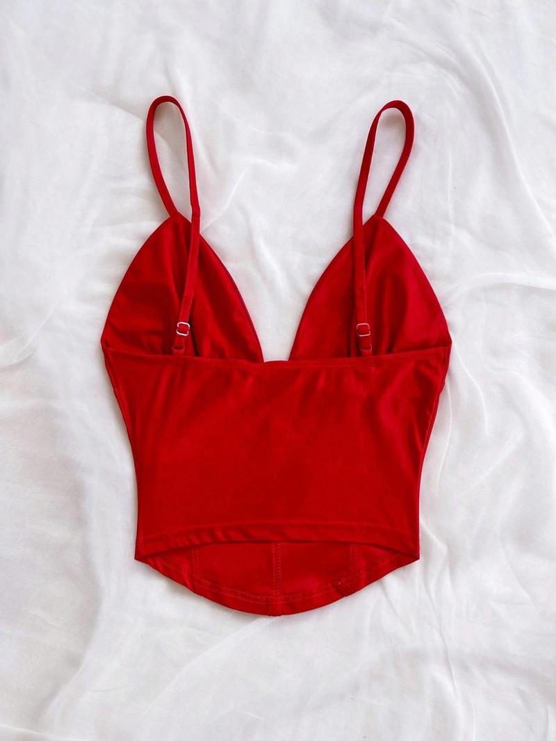 Women's Knitted Plain Casual Fashion Adjustable Strap Vest, Perfect for Daily Wear and Vacation Travel