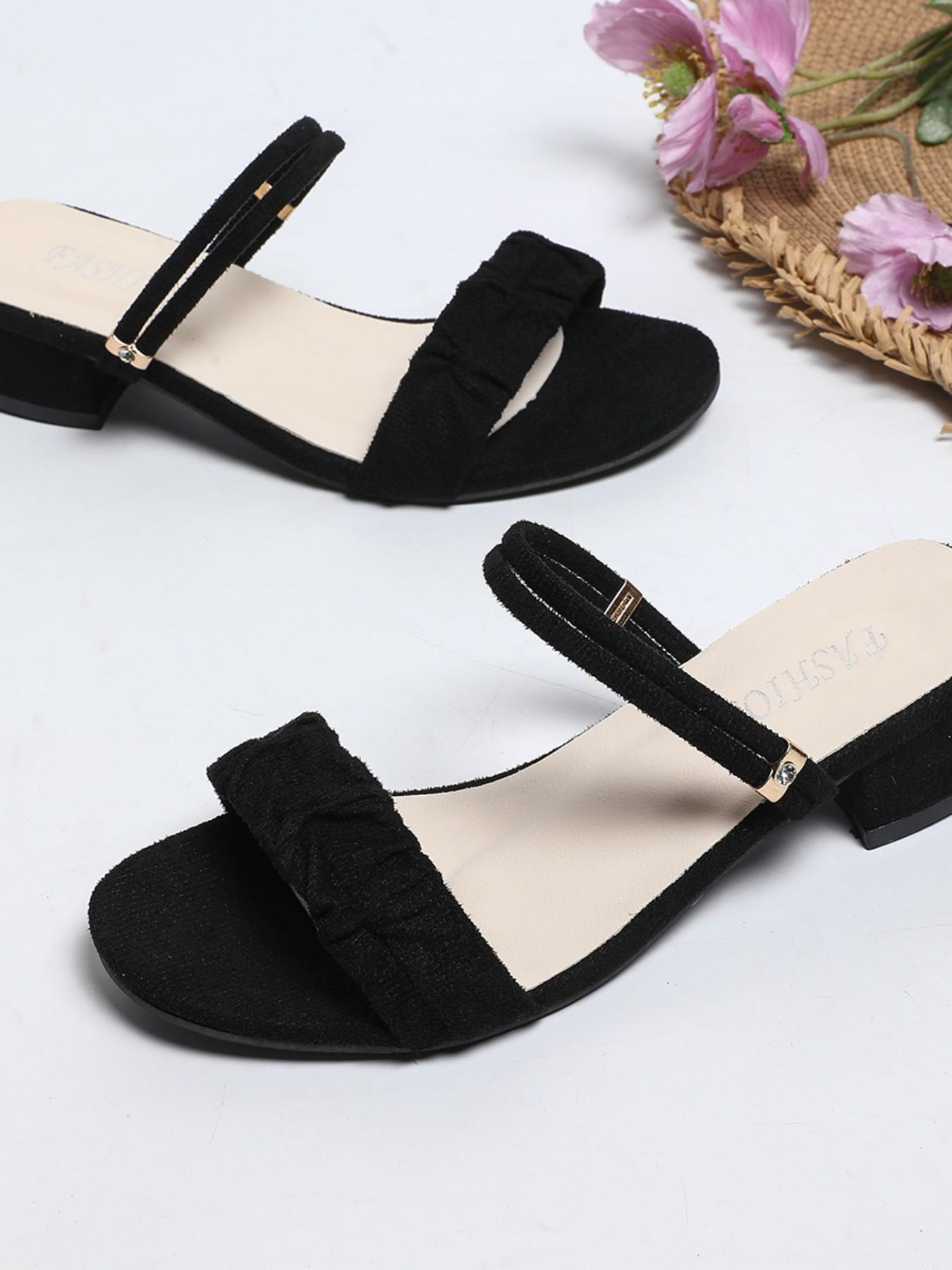 Comfortable Two-Way Folded Sandals, Thick Heel Stability, Soft Sole Non-Irritating, Ideal for Long Hours at Work, Perfect for Standing Jobs