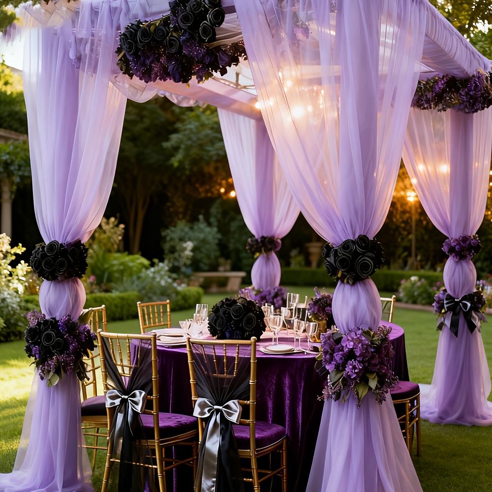 One piece of romantic tulle embellishment fabric, specially designed for grand weddings, with a soft and romantic texture. Suitable for wedding arch decorations, ceremony backdrops, banquet decorations, tent embellishments, etc.