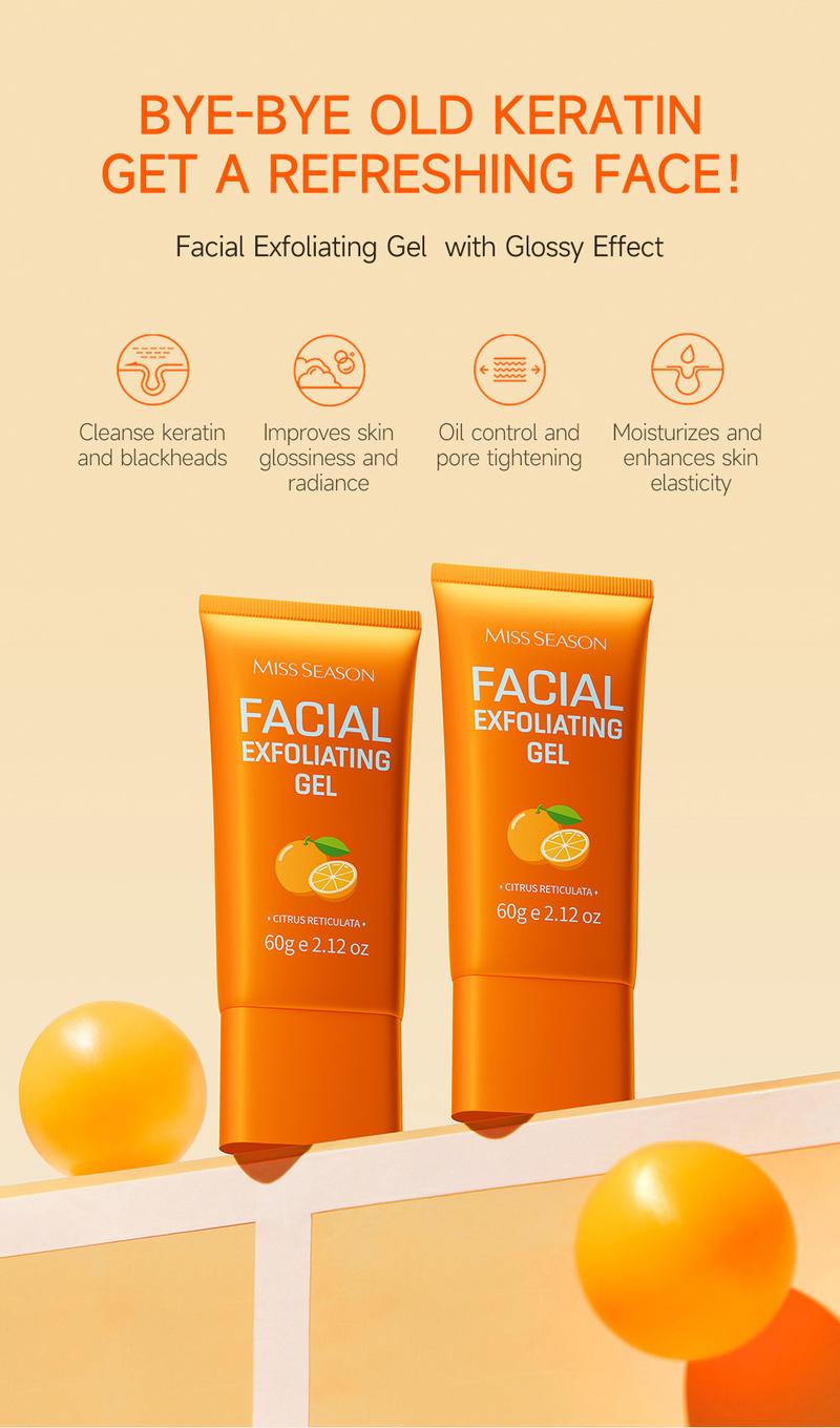[DD]MISS SEASON Facial Exfoliating gel 60g Orange Enzyme Hydrating Facial Skincare for Skin Repair purifying