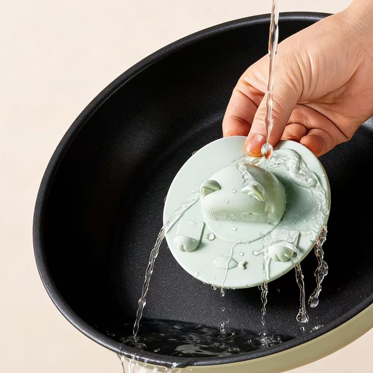 Simple Cartoon Silicone Cup Lid, Creative Irregular Coffee Cup Cover, Dustproof Insect-Proof Multi-Functional Cup Lid