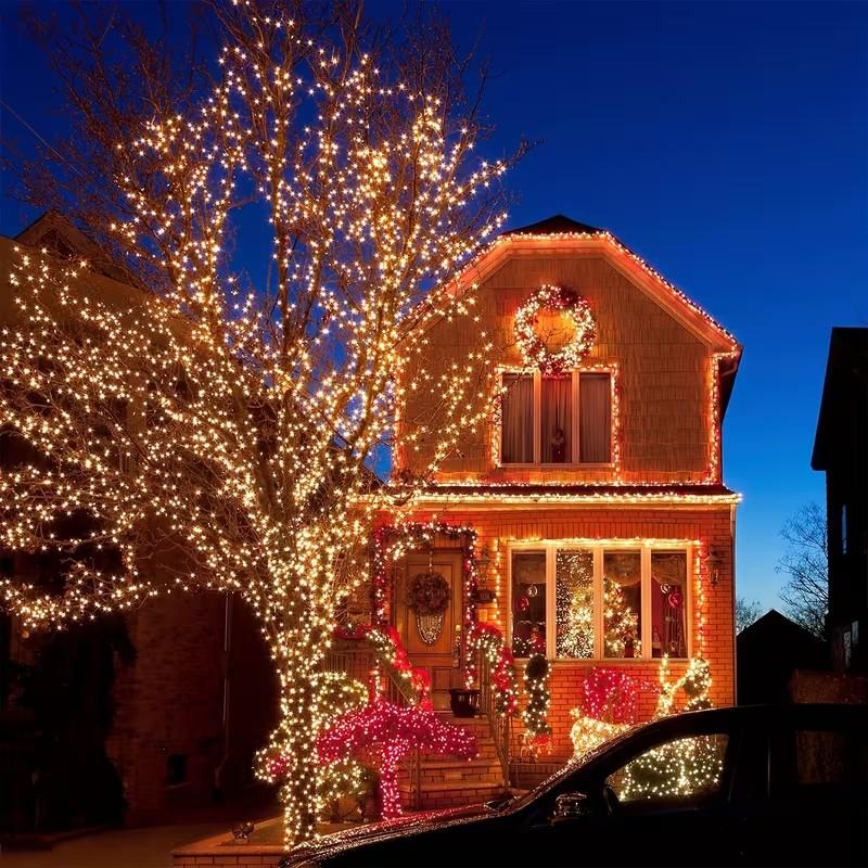 Solar String Lights 1 Pack, 66.67ft/200led Decorative Led Lighting Solar Fairy Lights, 8 Modes Outdoor Decor, Flexible Transparent Tube, Garden, Patio, Pool