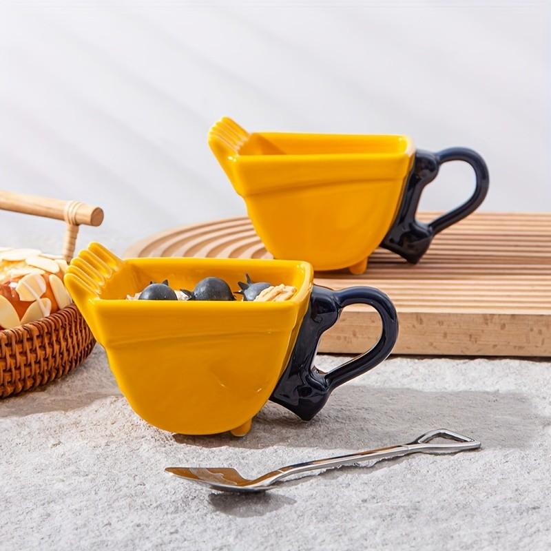 170ML Ceramic Excavator Coffee Cup, Unique Excavator Head Design, Suitable for Milk, Coffee, Tea, Oatmeal, Perfect Gift for Boyfriend