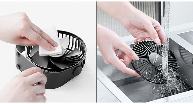 5.5in Compact Plastic Rotating Tabletop Fan for Indoor Recreation, USB-Powered with 3 Speeds, Rotatable Adjustable Head, Easy-Remove Washable Cover for Easy Blade Clean, Small Footprint Space-Saving Design, Desktop Cooling Fan, Usb Port