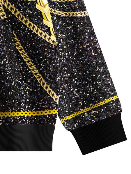 Girls' Long Sleeve Jacket 120-160 Cm, Trendy Kpop Style for Singing & Dancing Performances, Unique Starlight Role Play Costume Gift, Zip Up Coats