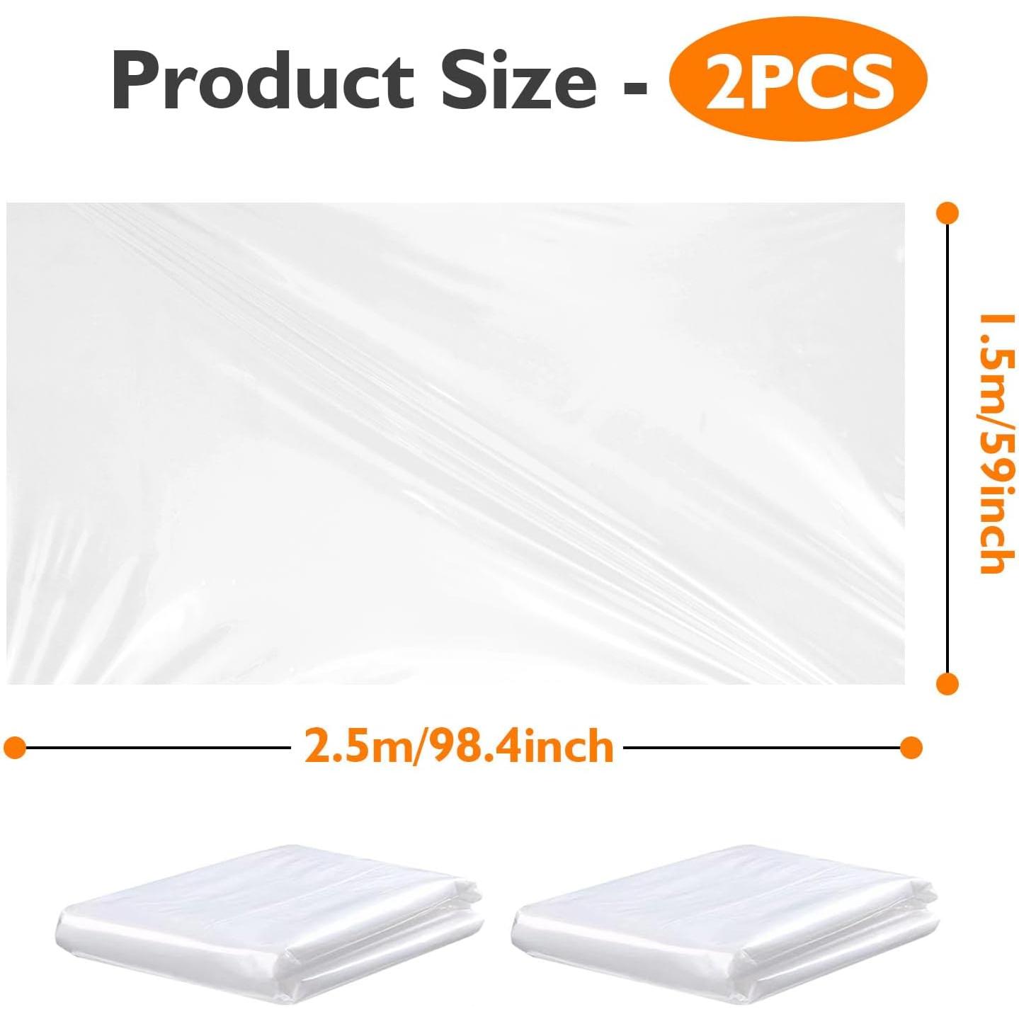 Kedixies 2 Pack Balloon Transport Bags –  98.4 x 59 Inch  Clear Plastic Storage Bags for Party Decorations, Balloon Delivery, and Event Supplies