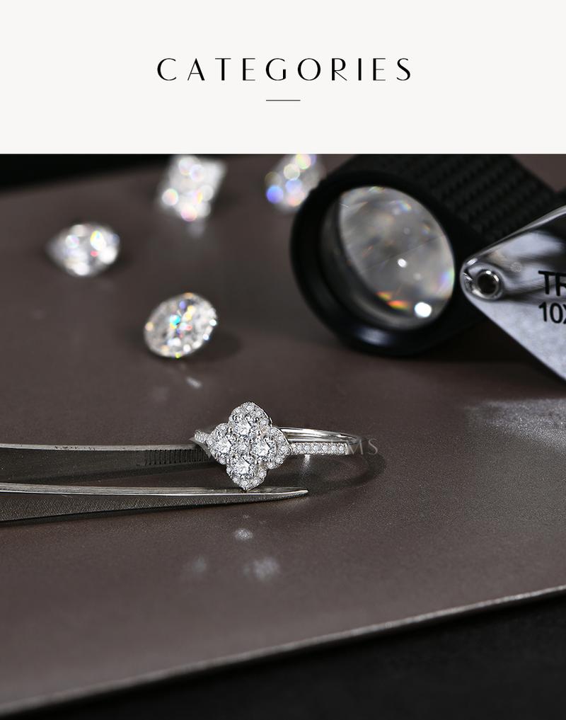 1.3ct D VVS1 Color Synthetic Moissanite Ring for Women 925 Sterling Silver Engagement Wedding Party Fine Jewelry Gift New R178