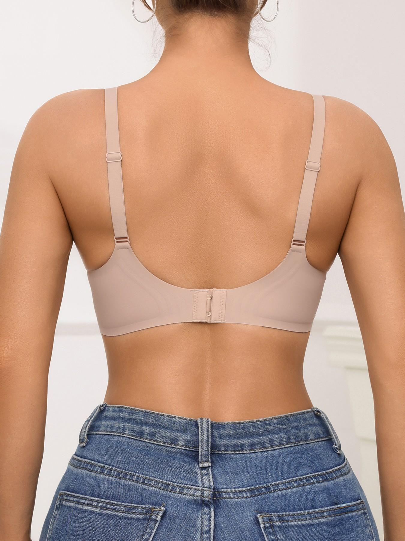 Women's Plain Underwire Bra with Steel Ring, Comfortable Breathable Lined Design, Adjustable Straps, Medium Support Daily Wear