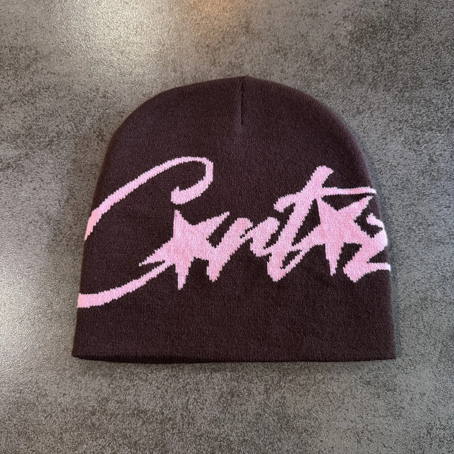 Coffee and pink text