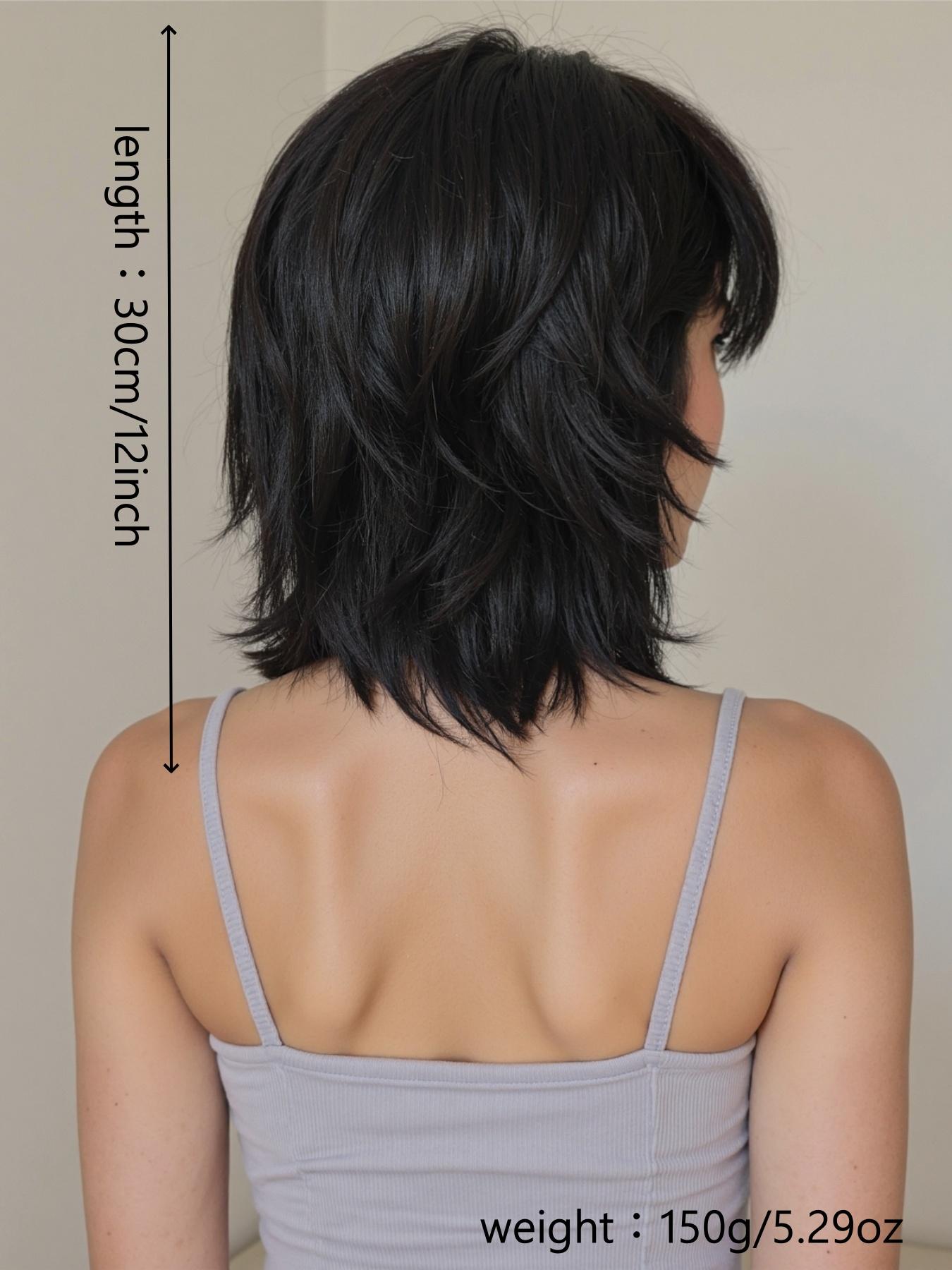 Fashionable New Short Black Wigs with Bangs, Straight Bob Wigs for Women, Suitable for Ordinary Work, Life, Dance Parties and All Occasions