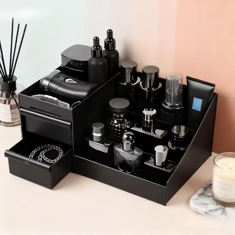 Large Capacity Drawer Organizer, Spacious Interior, Compact Design for Bathroom, Vanity, Desk, Beauty Products, Makeup Brushes, Office Supplies