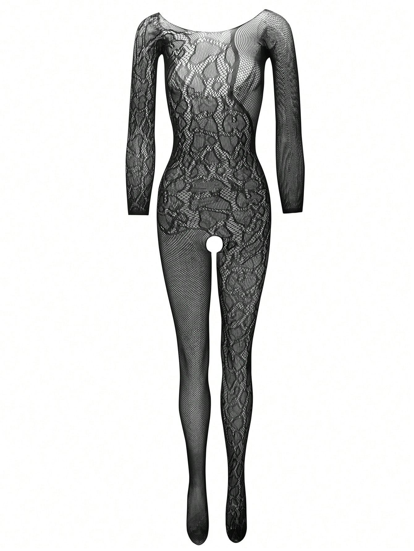 Benshi Sexy Lingerie Set for Women Strappy Fishnet Bodysuit with Stockings Push Up Temptation Roleplay Adult Costumes