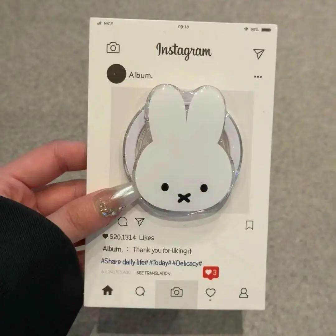 Kawaii Mify Rabbit Magnetic Phone Stand Cartoon Magnetic Airbag Stand Portable Desktop Bracket Phone Decorative Birthday Gifts