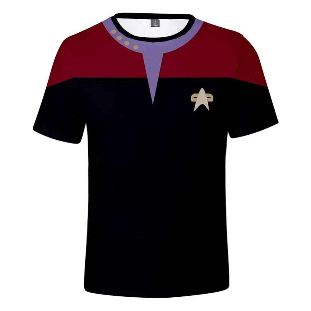 Unisex Star Trek Sci-Fi T-Shirts, Small Rocket 3D Printed T-Shirts, Neutral Streetwear, Children's RPG Shirts, Summer Short-Sleeve