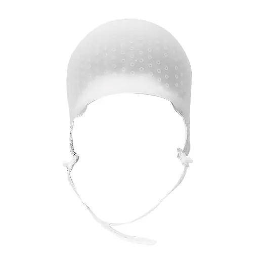 Stylish White Heat-Resistant Reusable Silicone Highlighting Cap (Hair Coloring Tool)