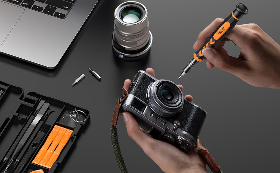 JOREST 59Pcs Small Precision Screwdriver Set with Torx T5, T6, T8, Mini Repair Tool Kit for Macbook, Computer, Laptop, iPhone, PS4 PS5, Xbox, Switch, Eyeglasses, Watch, PC, Ring Doorbell, Electronic