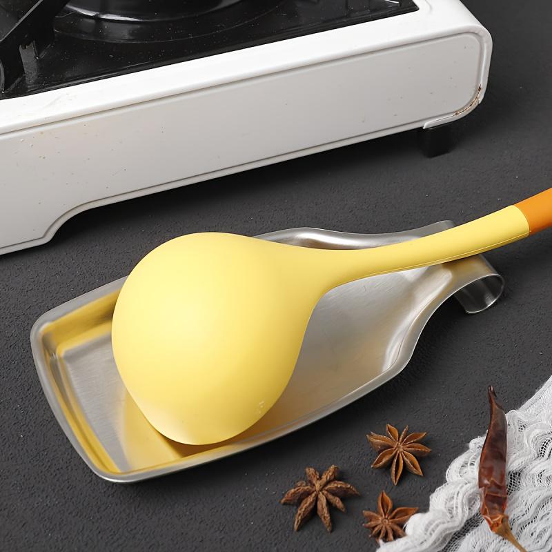 Kitchen Spoon Rest for Countertop, Utensil Holder with Drip Tray, Cutlery Organizer Rack, Cooking Utensils Shelf, Food Serving Tray for Spatula Ladle, Dinnerware Storage for Home Restaurant, 1 Pack