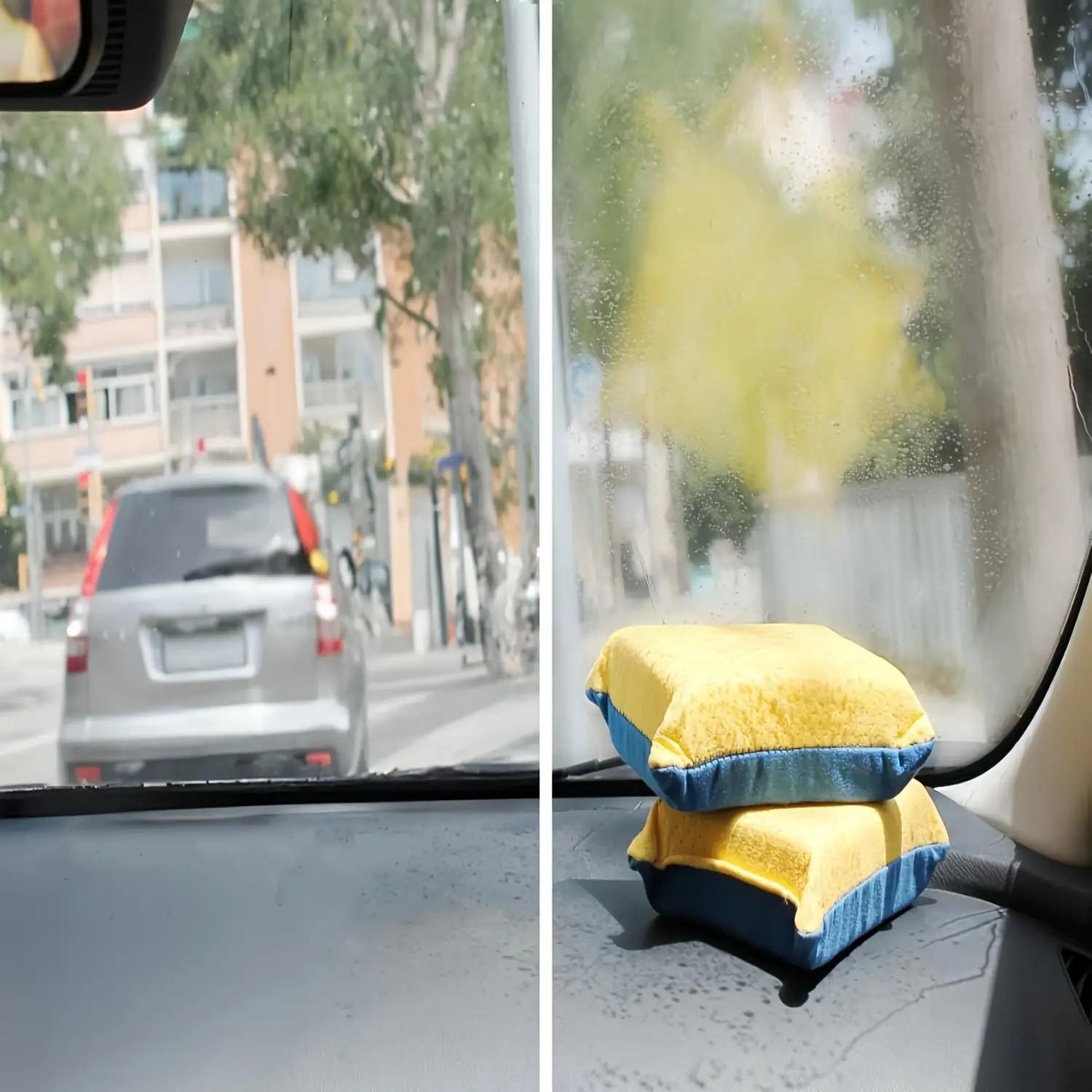 Captain Clear Window Miracle Sponge, Super Absorbent Anti-Fog, Ideal for Cars, Mirrors, Glass, Easy Clean, Indoor Outdoor Use