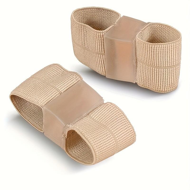 2pcs Double Hole Fabric Bunion Corrector, Toe Separation Pads, Foot Care Insoles, Comfortable and Adjustable Design, Perfect for Daily Wear