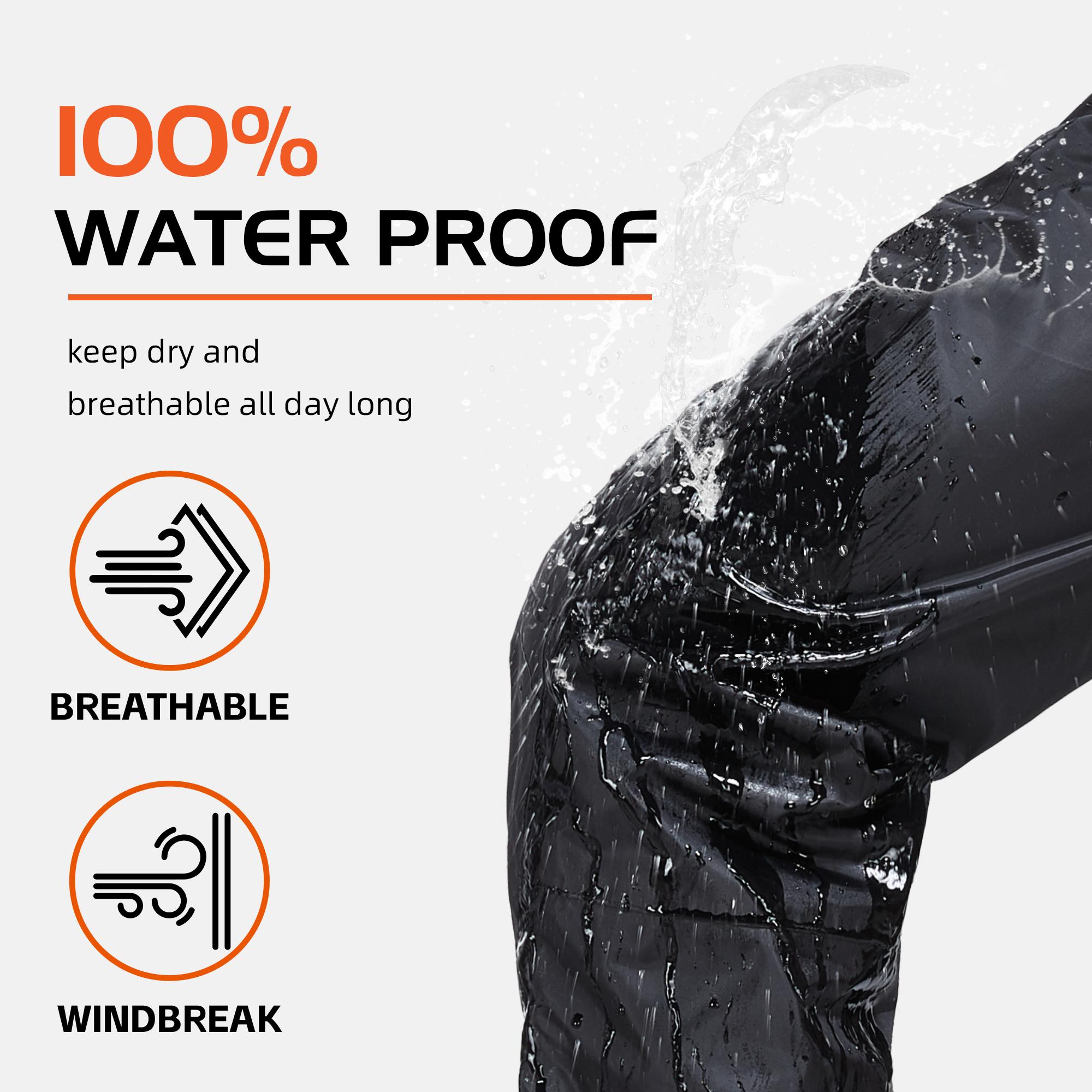 【RODEEL】724 Premium Waterproof Bib Overalls Men Tactical Rainwear with Adjustable Suspenders and Multiple Pockets Relaxed Rain Pants Workwear for Outdoor Sports Fishing Boating Car Washing Construction Landscaping Gardening Menswear, Holiday Gift