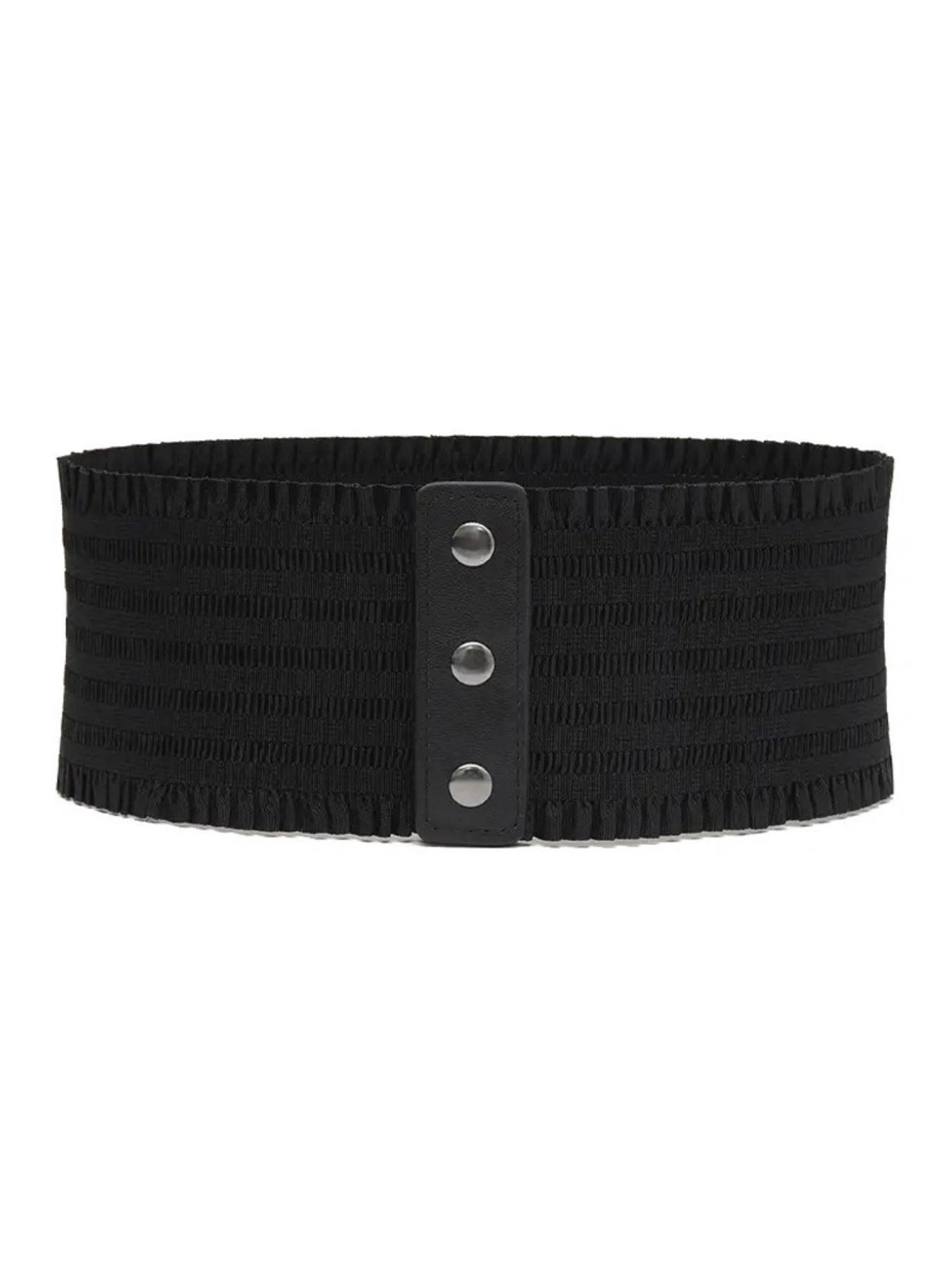 Elegant Women's Elastic Waist Belt, Bohemian Style Wide Waist Wrap, Fashionable Versatile Design, Available in Multiple Colors, Statement Belts